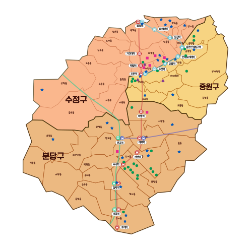 성남시 상권 지도